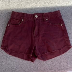 Refuge burgundy jean shorts